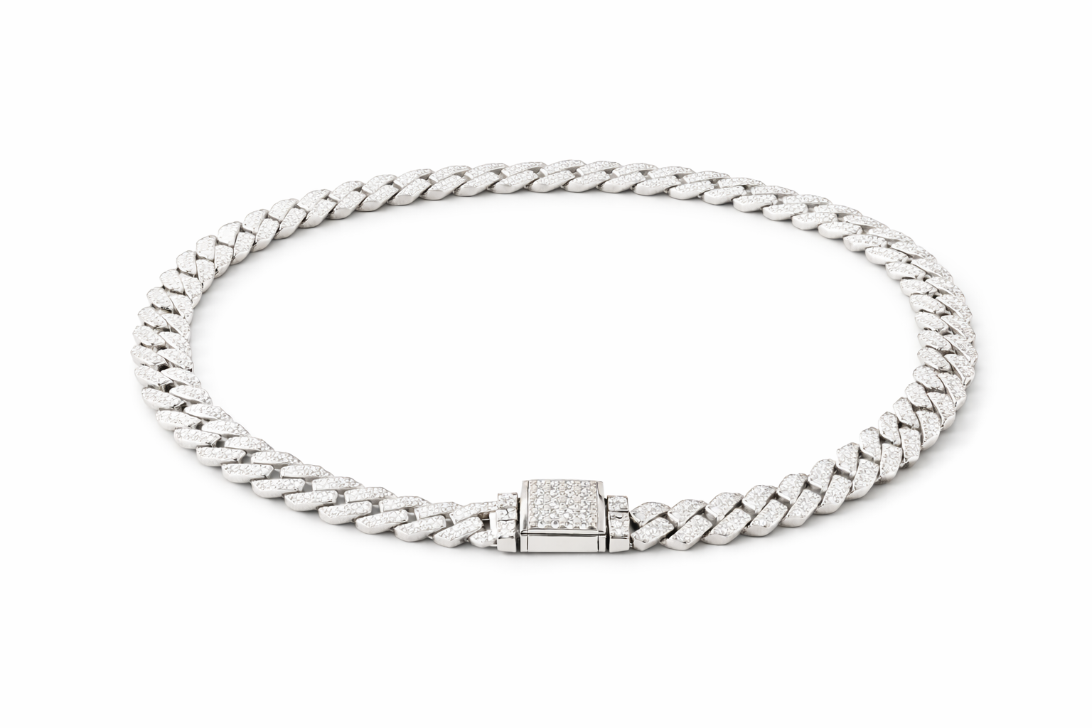 Iced Cuban Link Chain – 925 Sterling Silver