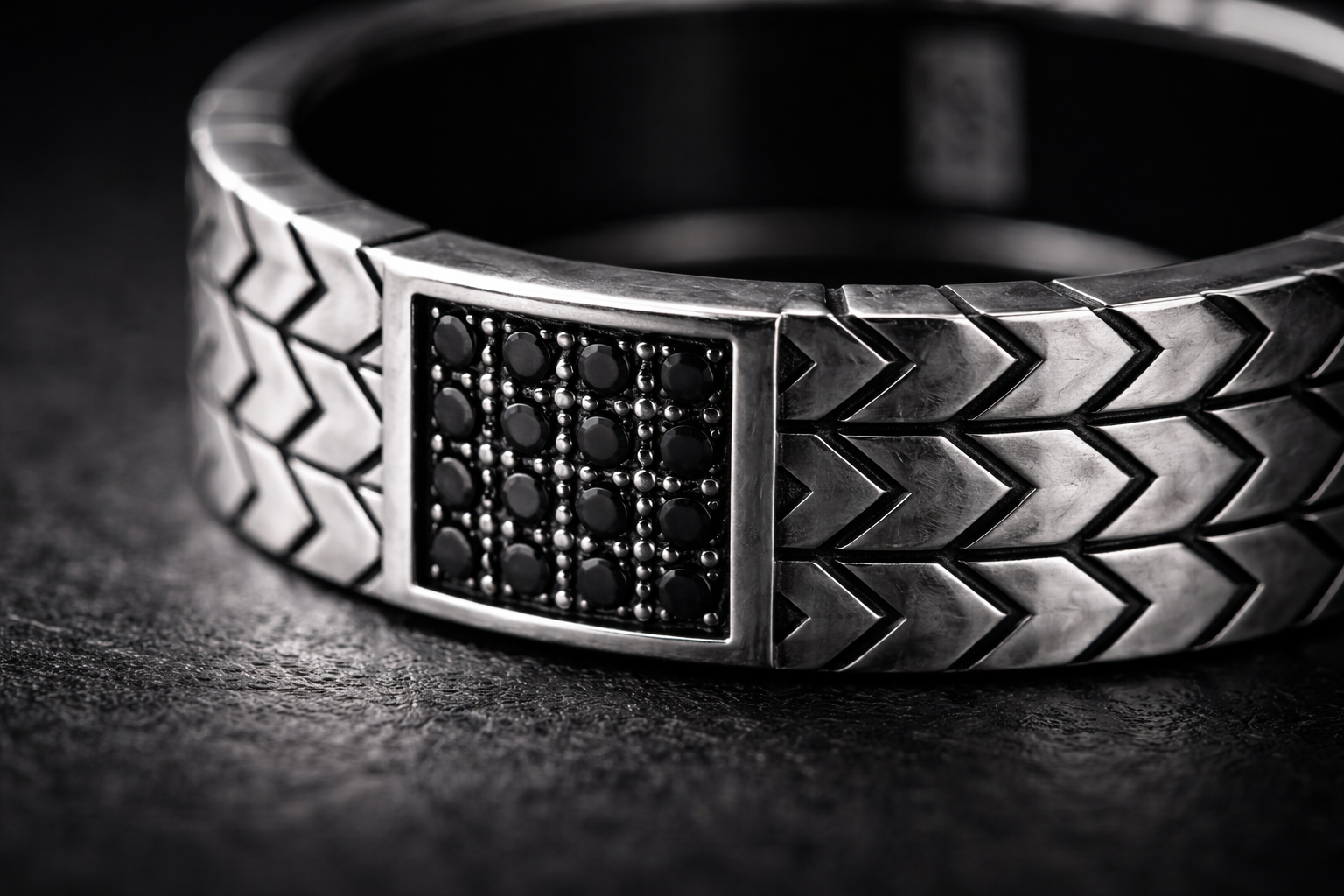 Chevron Pavé Statement Ring