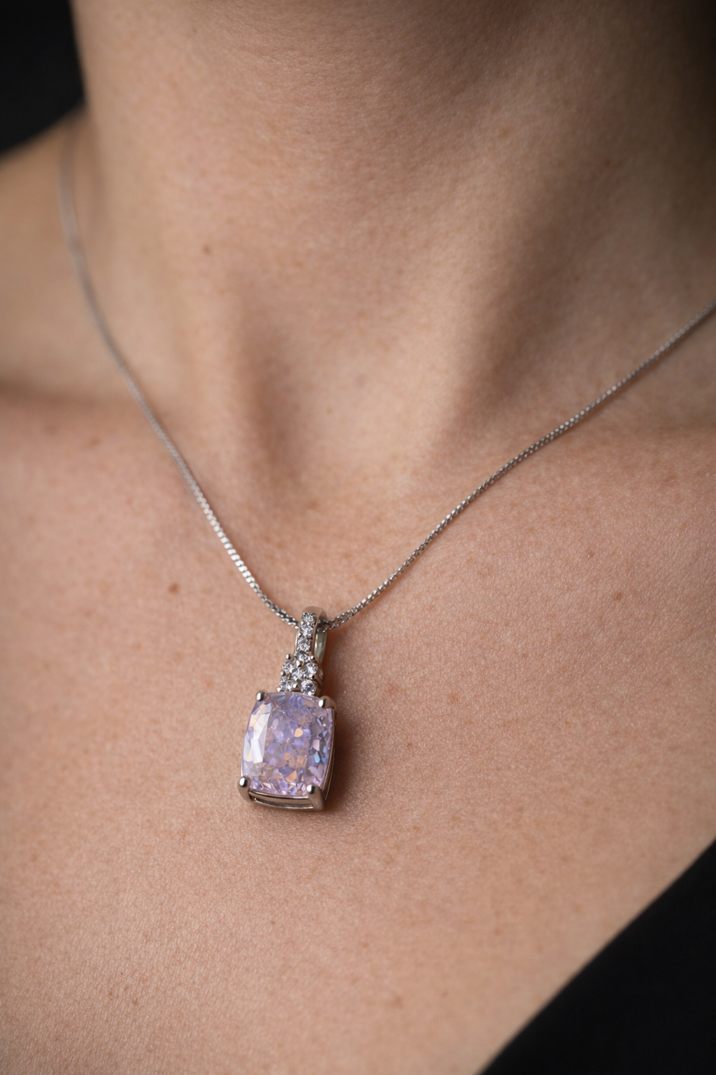 Lilac Radiance Pendant Necklace