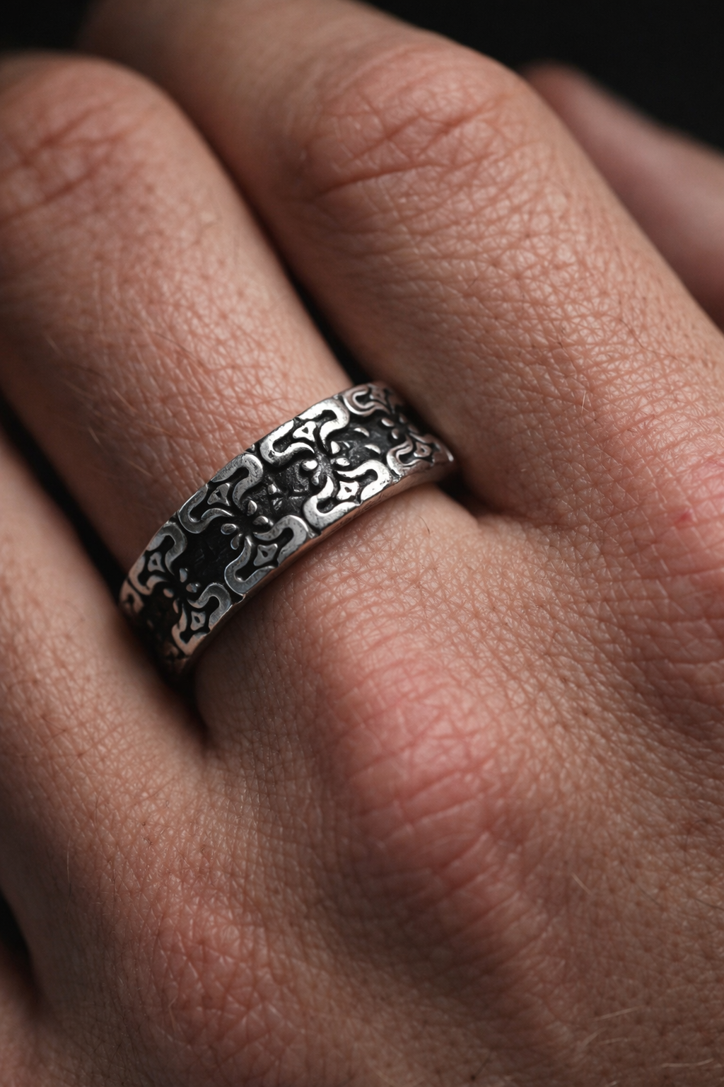 Ornate Engraved Band Ring