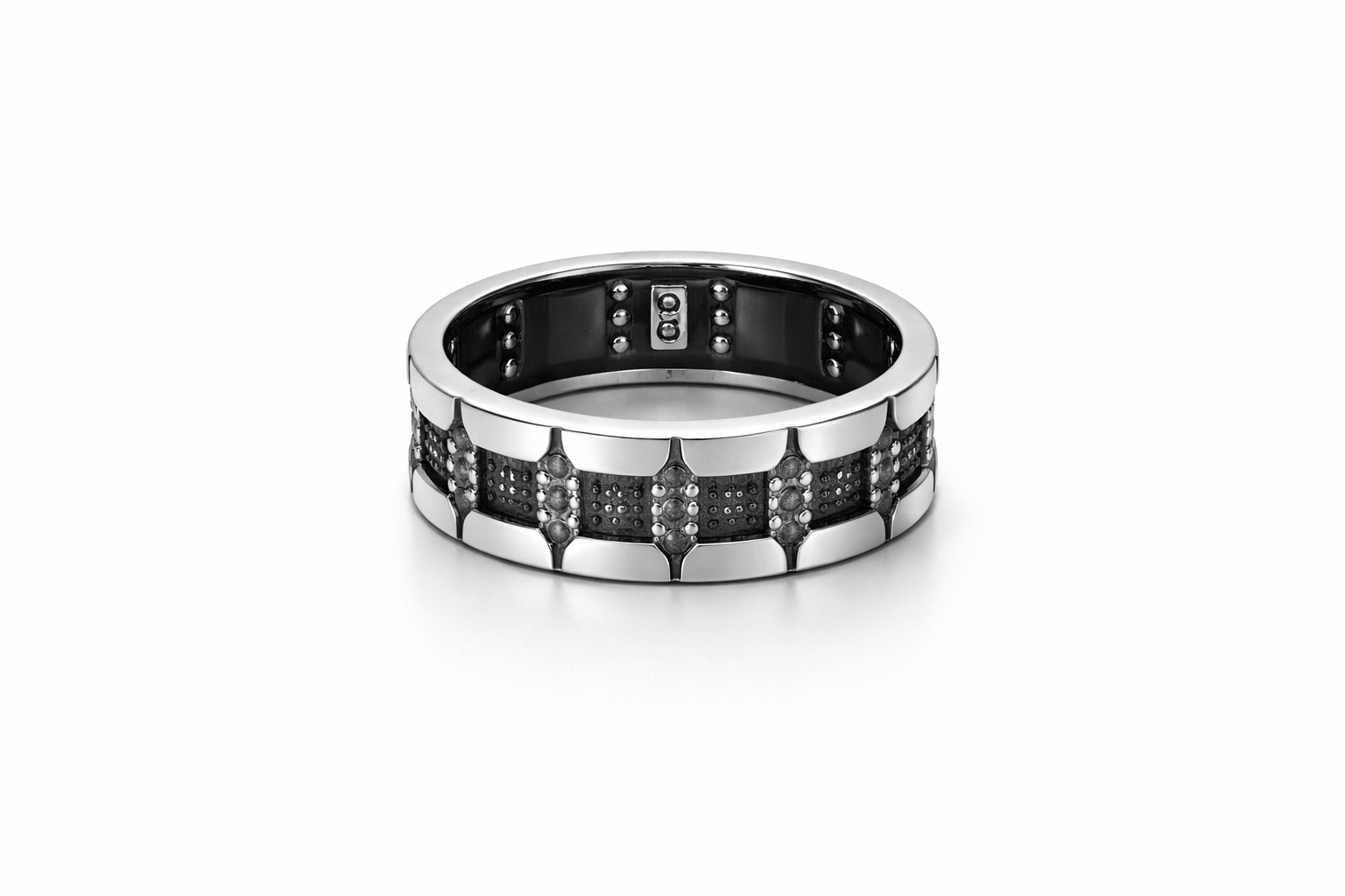 Industrial Pavé Band Ring