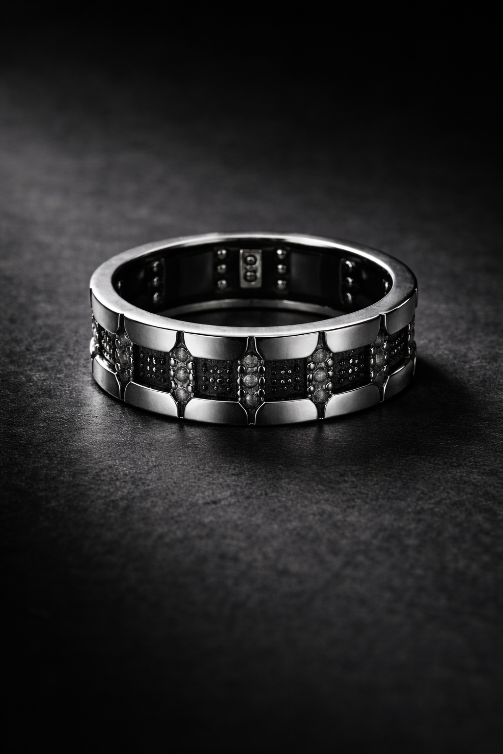 Industrial Pavé Band Ring