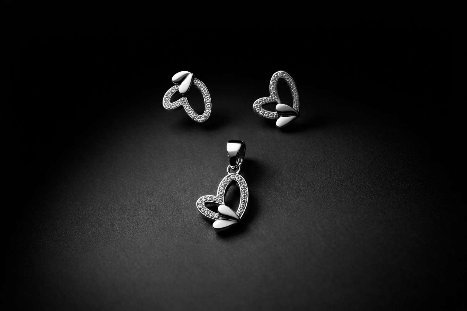 Pavé Butterfly Jewelry Set