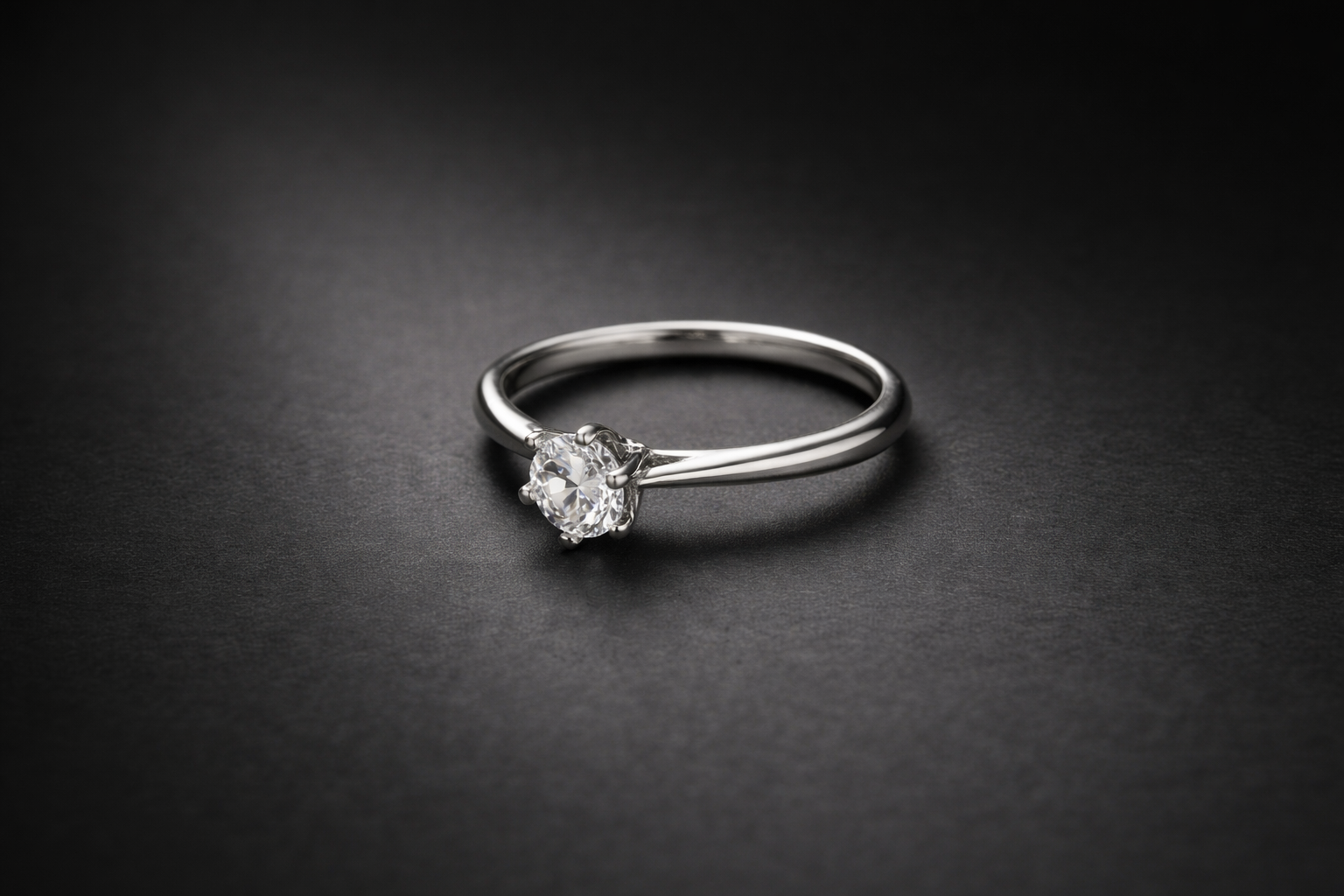 Classic Solitaire Adjustable Ring