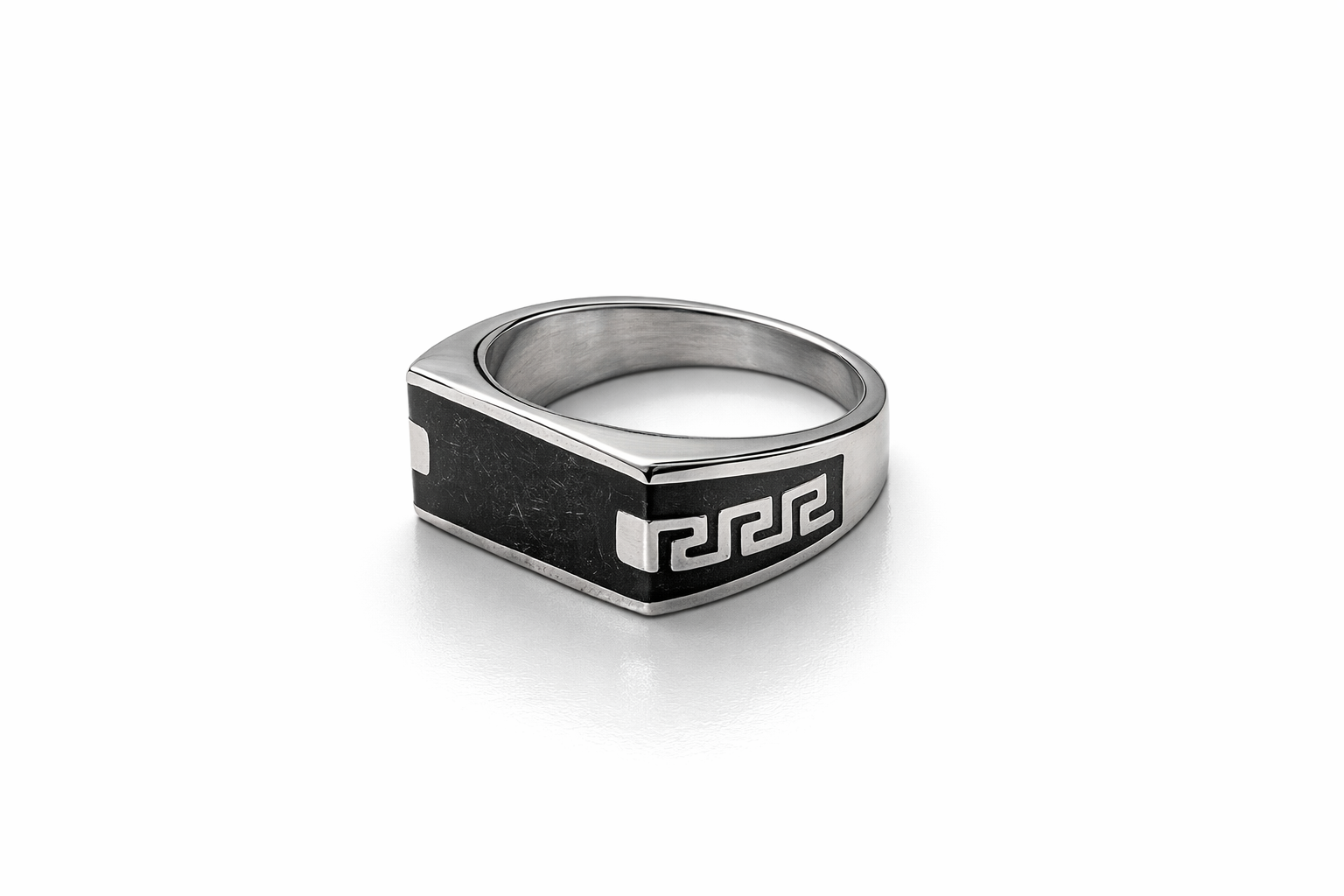 Onyx Key Signet Ring