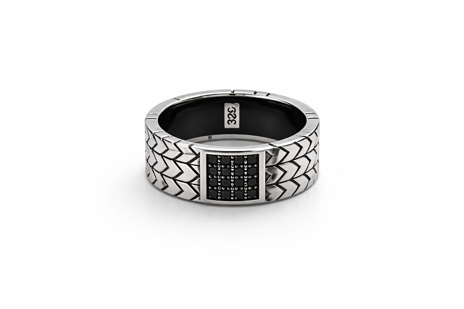 Chevron Pavé Statement Ring