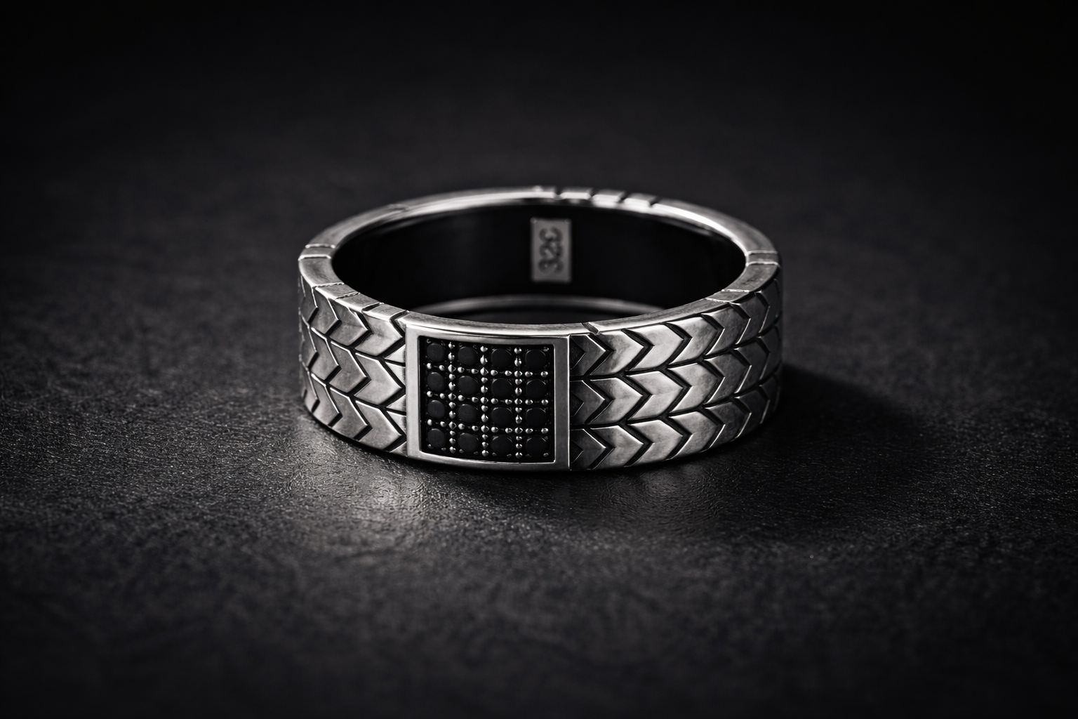 Chevron Pavé Statement Ring