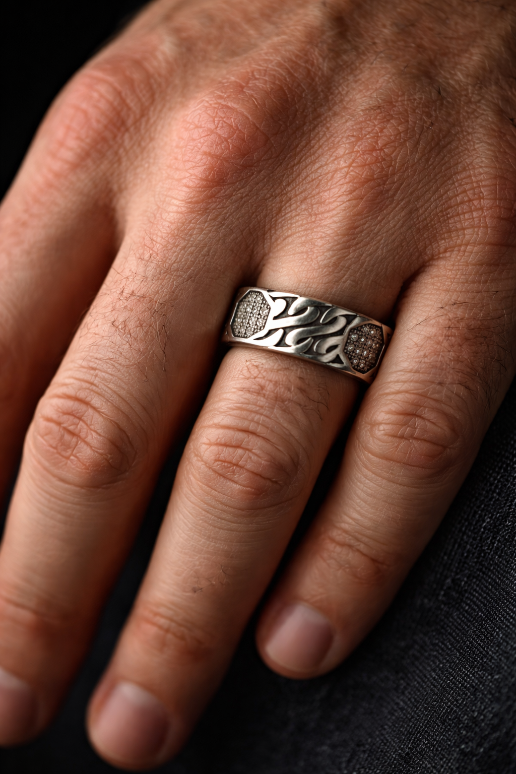 Iced Cuban Edge Ring