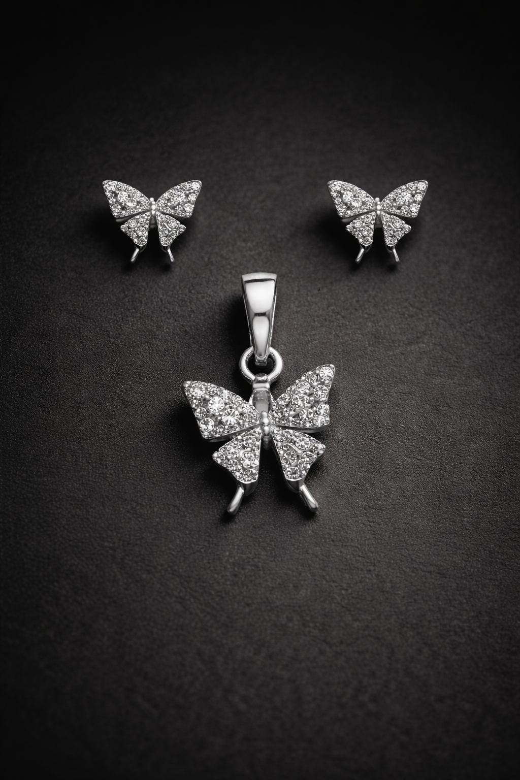 Crystal Bow Jewelry Set