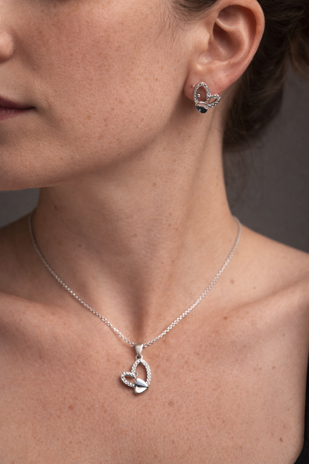 Pavé Butterfly Jewelry Set