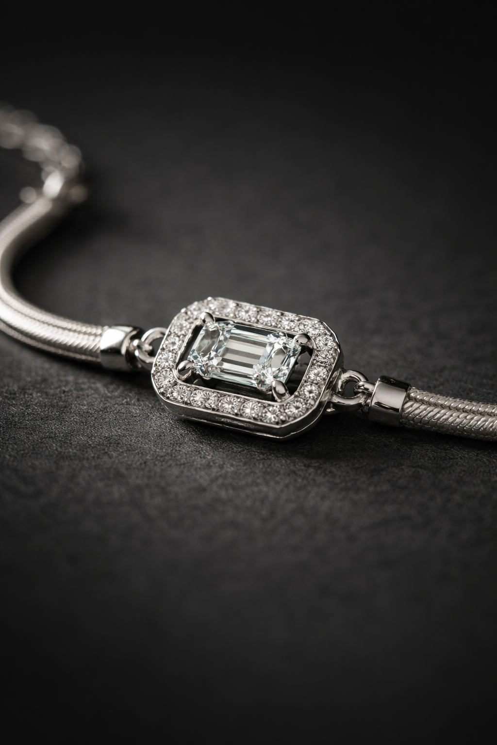 Rectangular Pavé Chain Bracelet