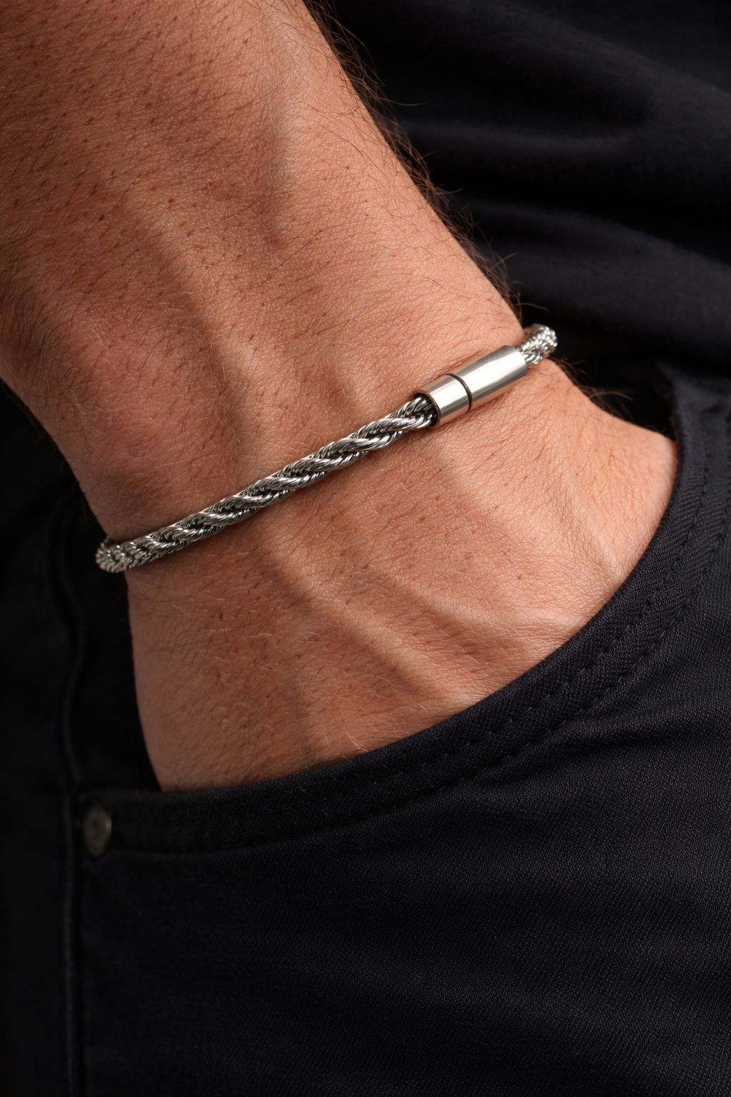 Sterling Silver Rope Bracelet